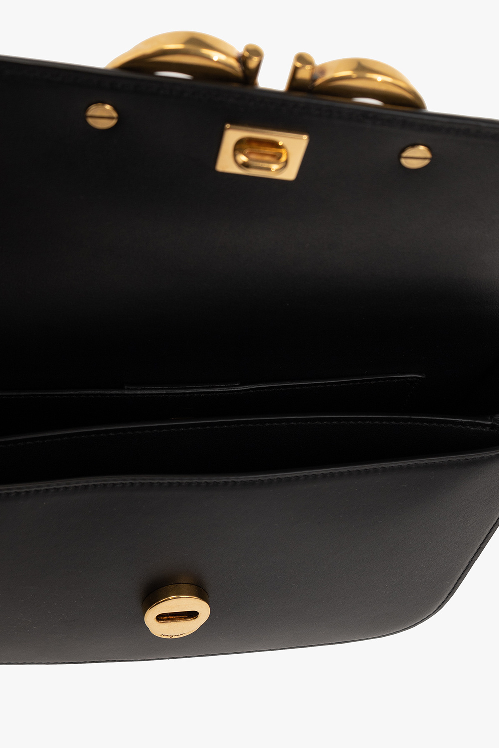 【関税&送料込】Salvatore Ferragamo Borsa Trapezio Fl Black 'Trapezio Small' shoulder bag FERRAGAMO - salvatore